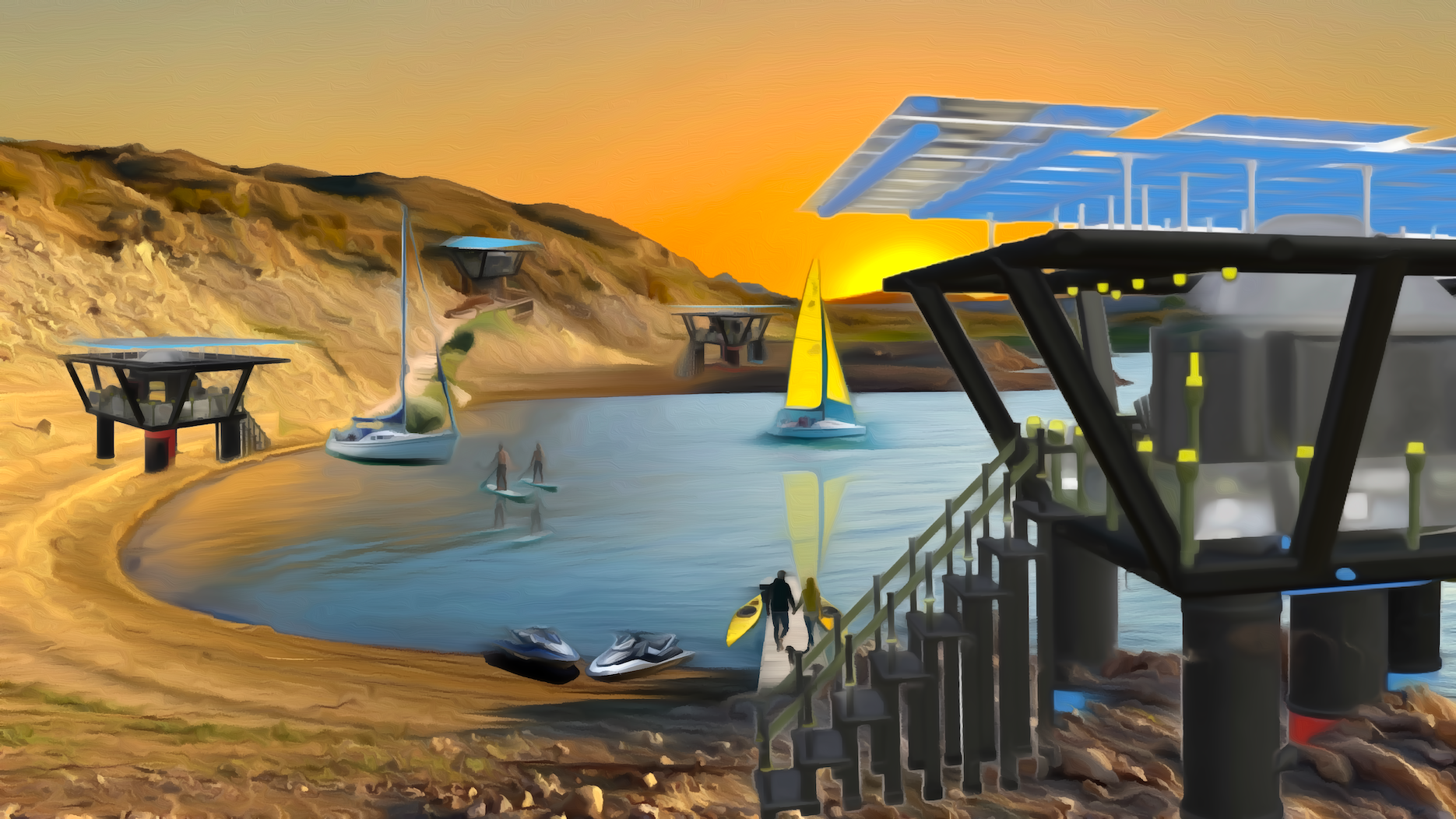 New Mexico Beach Life — Elephant Butte Lake, Sierra County NM
