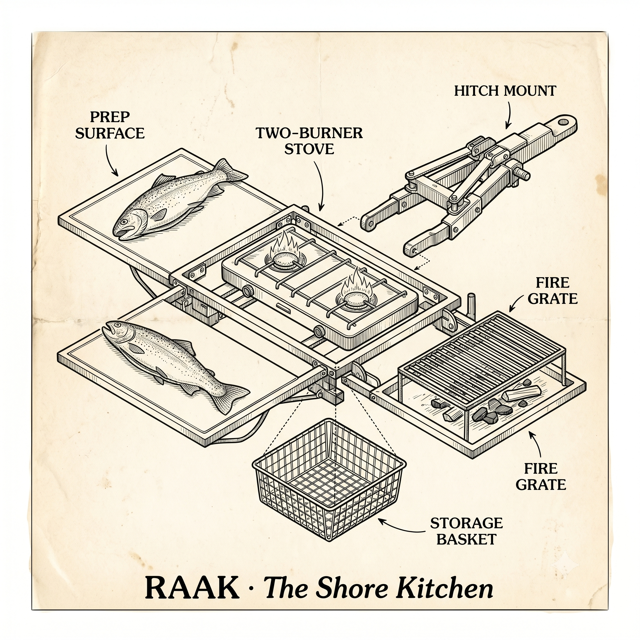 RAAK Shore Kitchen technical diagram