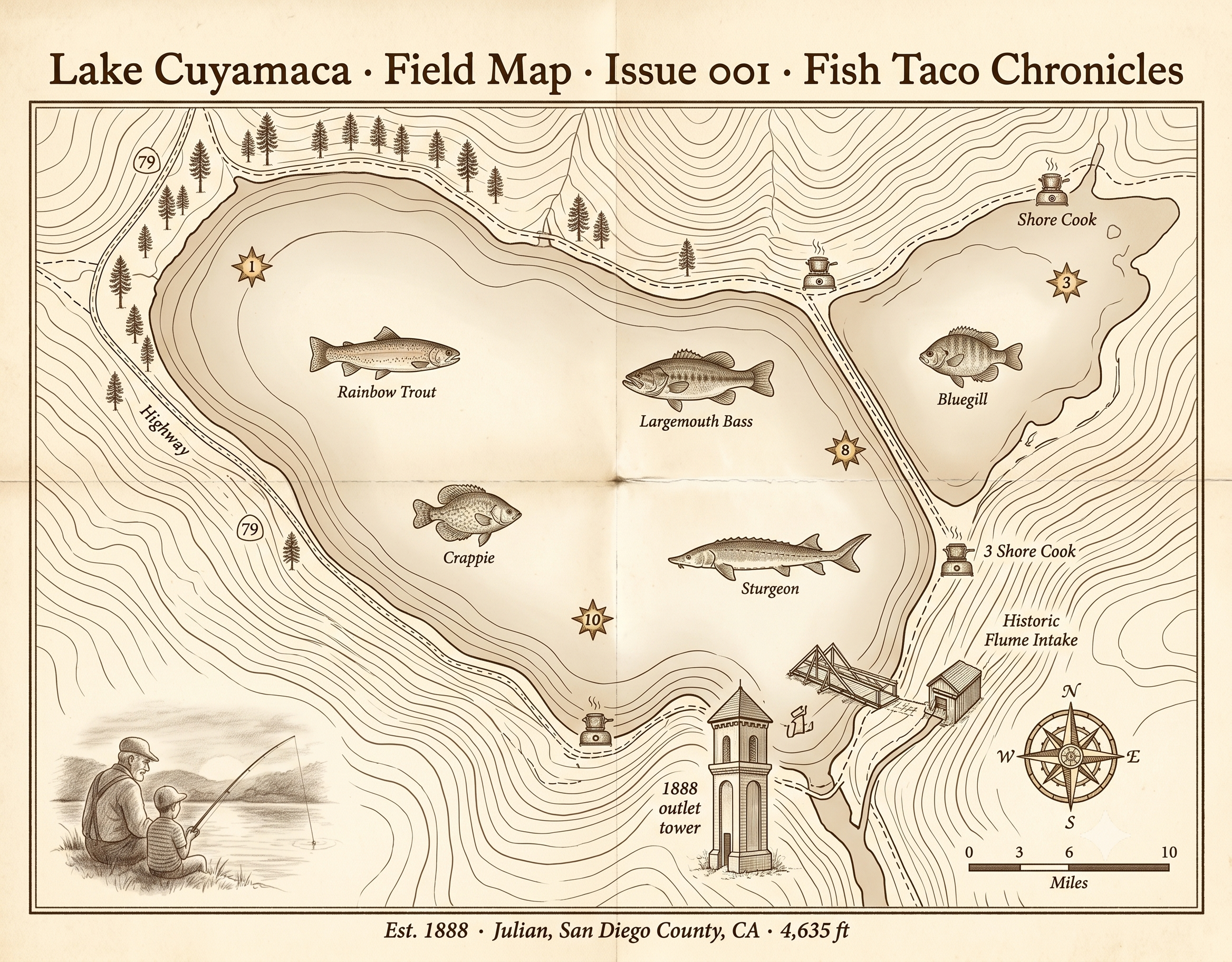 Lake Cuyamaca Field Map — Issue 001 Centerfold