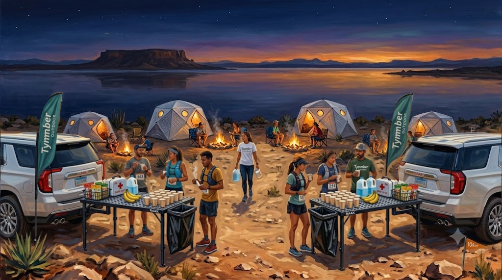 Evening · RAAKs Serving Dinner · SHIFTPODs · Fires Beginning
